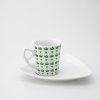 Espresso šálek s podšálkem Folk zelená vlaštovka