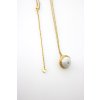 Řetízek s přívěskem žalud, bílá se zlatem