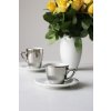 Espresso šálek s podšálkem, stříbrný lesk