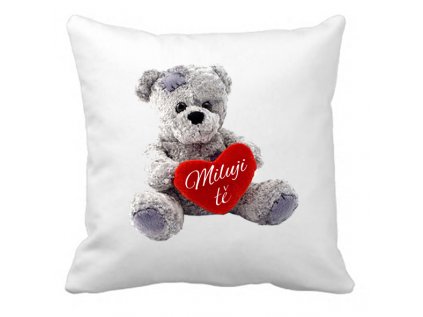 polštář čtverec Miluji tě medvídek