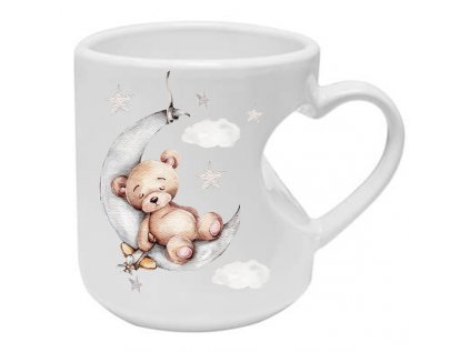 hrnek srdce medvídek měsíc