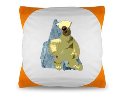 polštář oranžový lenochod