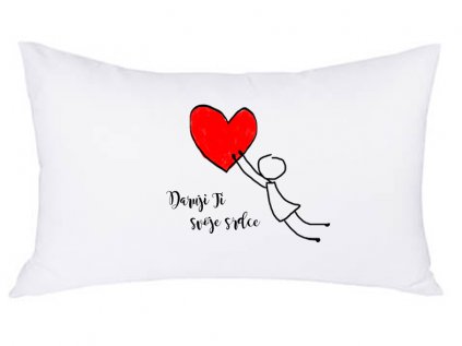 polštář obdélník svoje srdce