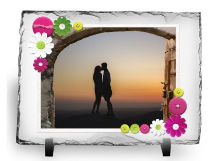 fotokámen zamilovaný s květinami