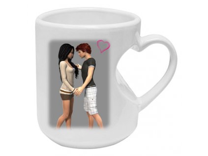 hrnek ucho srdce zamilované