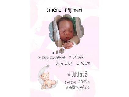 tabulka miminko s medvídkem