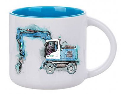 hrnek 400 modry bagr