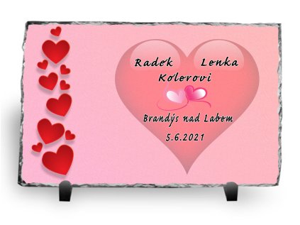 Manželé srdce červená