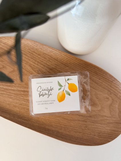 Vonný sójový vosk Sicilské pobřeží – svěží citrusová vůně | originalnisvicky.cz