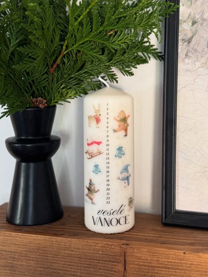 Velká adventní originální svíčka