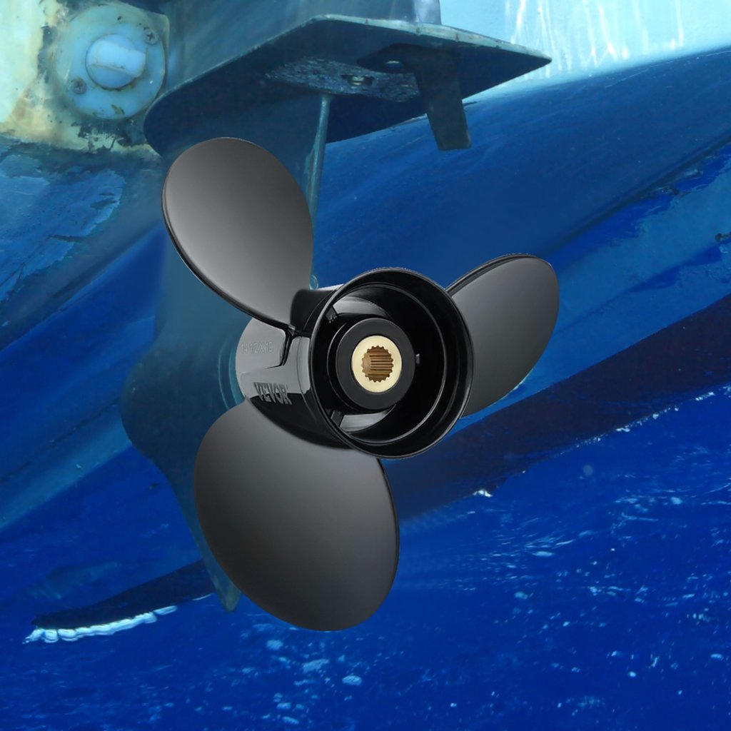 Závěsná vrtule, náhrada za OEM 3817468, 3listá hliníková lodní vrtule s roztečí 14,5" x 19", kompatibilní se všemi modely motorů Volvo Penta SX Drive, s 19 drážkami, pravá