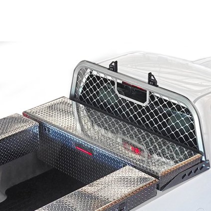 Rack proti bolesti hlavy, kapacita 300 LBS, síťový stojan na lože nákladního automobilu, odolný hliníkový síťový chránič kabiny proti bolesti hlavy pro většinu pickupů plné velikosti