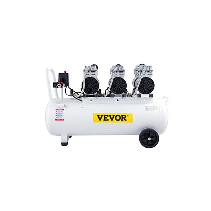 Vzduchový kompresor 80L Ultra tichý Bezolejový vzduchový kompresor Nádrž Tichý vzduchový kompresor 2,2KW Bezolejový kompresor Nízká hlučnost s bezpečným elektromagnetickým ventilem
