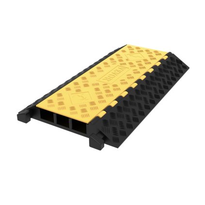 Tříkanálový chránič gumového kabelu Rampa pro těžký provoz Kabel Kabel Kryt kabelu