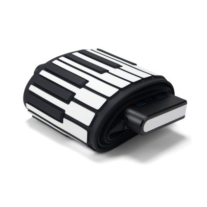 88 Key Roll Up Piano Přenosný Hand Roll 128 Rhythms Tones Dobíjecí