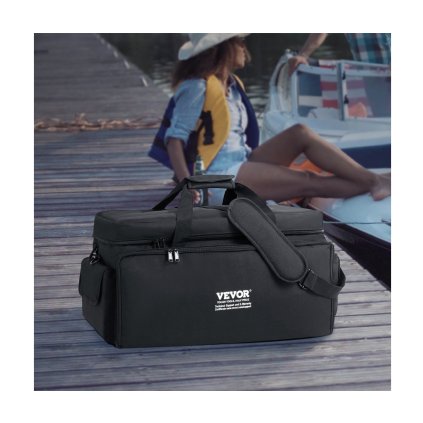 DJ kabelová taška, 1200D Oxford Fabric, DJ Gig Bag s 9 odnímatelnými přepážkami 4,92 ft polstrovaný ramenní popruh plastová spodní podložka, 23,6 x 11,8 x 12,7 palce DJ drátěná taška pro hudební příslušenství DJ Gear