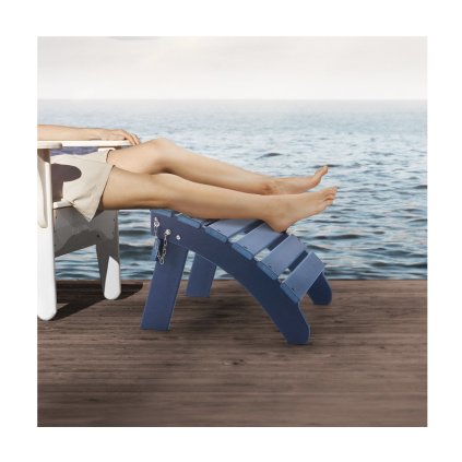 Adirondack Ottoman 18,7L x 18,9W x 13,8H palce HDPE skládací podnožka modrá