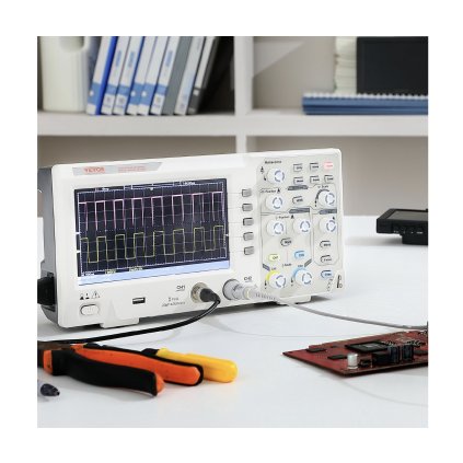Přenosný digitální osciloskop 1GS/S vzorkovací frekvence 100 MHz dvoukanálový LCD