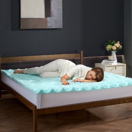 Matrace Topper Soft Memory Foam Cooling Gel Infusion Queen Size 50,8 mm