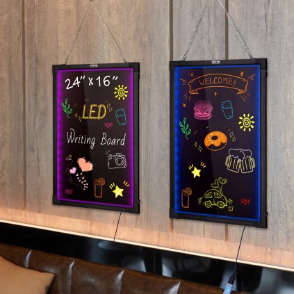 Světelná nástěnka LED Osvětlená smazatelná 405x605mm