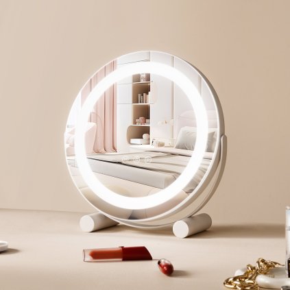 12” toaletní zrcadlo s osvětlením LED make-up kulaté s chytrým dotykem do ložnice