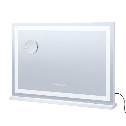 Osvětlené make-up Mirror 3 barvy s Bluetooth USB stolní nástěnný držák 21,7 palce