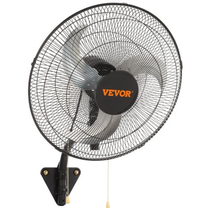 Nástěnný ventilátor kovový 44,5 cm větrání 3 rychlosti