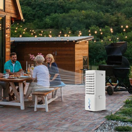 Odpařovací chladič vzduchu 9L 550 CFM bahenní klimatizace se 2 ledovými boxy