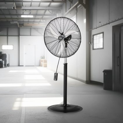 24" průmyslový stojanový ventilátor 3-rychlostní oscilační ventilátor s nastavitelnou výškou