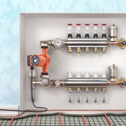 Oběhové čerpadlo teplé vody Litinové recirkulační čerpadlo 220 V 72 W, maximální průtok 50 l/min, maximální výtlak 4 m, závitové připojení 1-1/2", teplotní rozsah 2 °C až 110 °C, tři nastavitelné průtokové rychlosti, nízká hlučnost