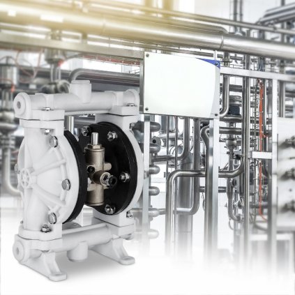 Pneumatické dvojité membránové čerpadlo, vstup a výstup 1/2 palce, polypropylenové tělo, 2,5 GPM a max. 80 PSI, pneumatické přečerpávací čerpadlo s PTFE membránou pro ropu, naftu, olej a kapaliny s nízkou viskozitou