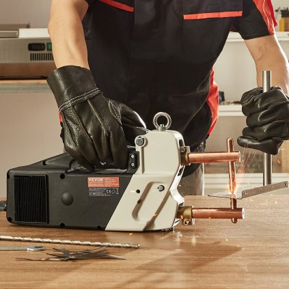 Přenosná bodová svářečka, bodová svářečka o tloušťce 4/25 palce s vstupním výkonem 9,2 kVA, ruční svařovací tryska, bodová svářečka pro plechy s uhlíkovou ocelí, nerezovou ocelí a hliníkovým plechem