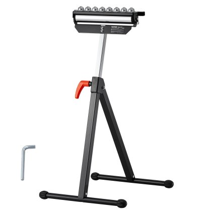 Válečkový stojan s leštěnými kuličkami, maximální nosnost 136 kg, nastavitelný v rozmezí 71-107 cm