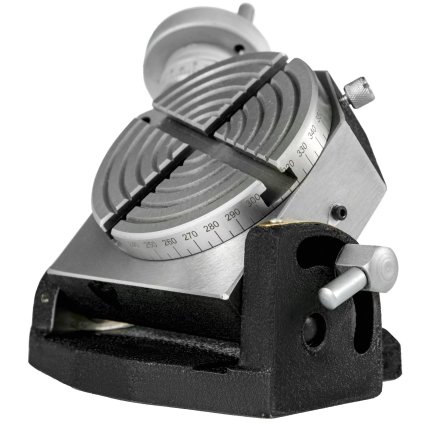 Otočný stůl 4 palce/100 mm Horizontální vertikální otočný stůl 4drážkový otočný stůl pro frézku Otočný stůl MT-2 pro frézování 360 stupňů Přesný otočný stůl pro frézování Vrtací svěrák