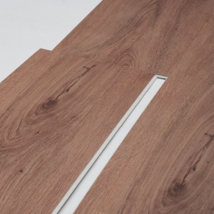 Vinylové dlaždice se zámkovou vrstvou 1220 x 185 mm, 10 dlaždic o tloušťce 5,5 mm, které se dají zacvaknout, tmavě hnědá dřevěná kresba, podlaha pro kutily do kuchyně, jídelny, ložnic a koupelen, snadné pro domácí dekorace