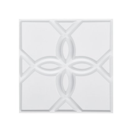 3D nástěnné panely, balení 33 kusů, 11,81x11,81", PVC, pokrytí 32 čtverečních stop, květinový vzor, bílá