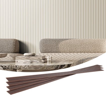 Akustické panely z dřevěných lamel, 8 ks, 96 x 6 palců, pro moderní stěnu, matně bílé