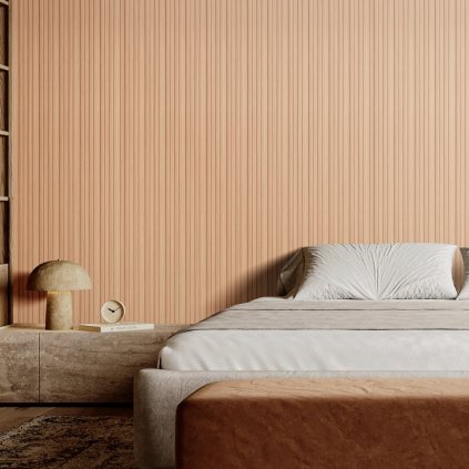Akustické panely z dřevěných lamel, 8 ks, 96 x 6 palců, WPC, pro moderní stěny, jasanové dřevo