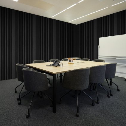 Akustické pěnové panely, balení 24 kusů, 12 x 12 x 2 palce, lepidlo na stěnu a strop