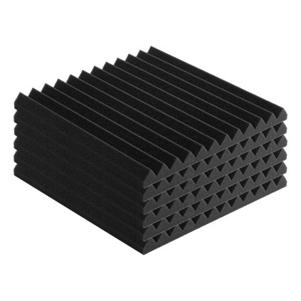 Akustické pěnové panely, balení 52 ks, 12 x 12 x 1 palec, pro stěny a stropy ve studiu
