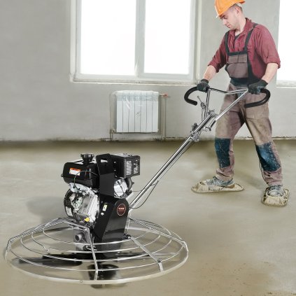 Elektrická ručně vedená betonová zednická lžíce 46” 14HP, benzínová s hladicí čepelí