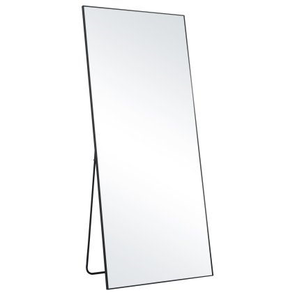 Celoplošné podlahové zrcadlo 71'' x 31'', volně stojící, nástěnné, se stojanem