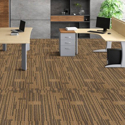 Kobercové dlaždice opakovaně použitelné, kobercové čtverce 20"x 20" s připevněnou výplní, měkké polstrované kobercové dlaždice, snadná instalace DIY do ložnice a obývacího pokoje (12 dlaždic, smíšená hnědá)