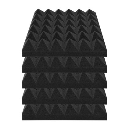 Akustické pěnové panely, balení 36 kusů, 12 x 12 x 2 palce, pro stěny a stropy ve studiu
