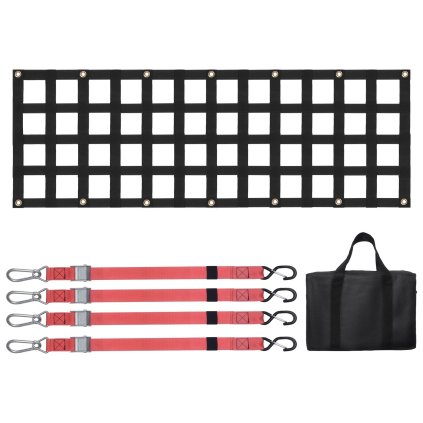 Síť na zadní dveře pickupu, nastavitelná, 54" x 18" pro nákladní automobily