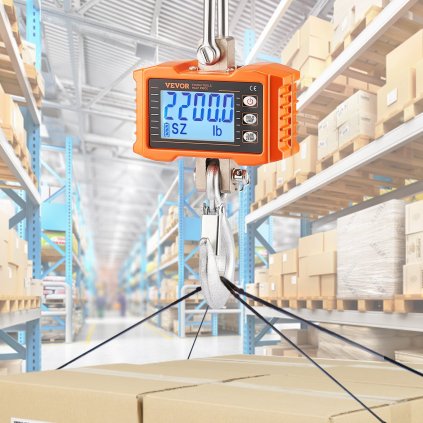 Digitální jeřábová váha, průmyslová závěsná váha, 2200 lbs/1000 kg, těžká váha