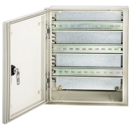 Krabice ze skelných vláken NEMA, 12 x 10 x 6 palců, elektrická krabice ze skelných vláken NEMA 4X, IP66 vodotěsná a prachotěsná, venkovní/vnitřní elektrická rozvodná krabice, s montážní deskou (30 x 25 x 14 cm)