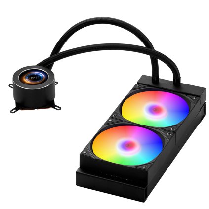 Kapalinový chladič CPU AIO vodní chladič CPU s ARGB podsvícením a 120mm ventilátory PWN