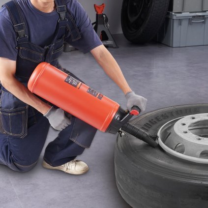 Tryska na patky pneumatik, 150 PSI, ruční vzduchová pistole s objemem 2,4 galonu/9 l, přenosný nástroj na huštění patek, 87–116 PSI pro opravy pneumatik nákladních vozidel, čtyřkolek, osobních automobilů a traktorů