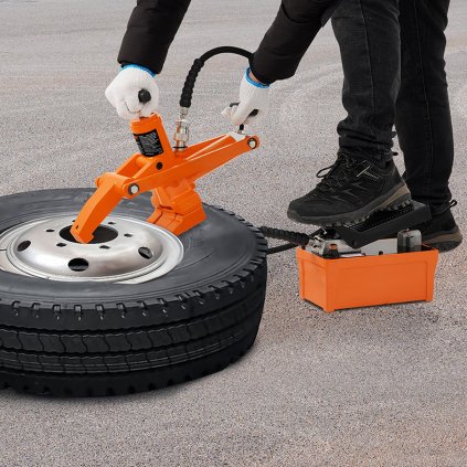 Hydraulický odpalovač patek, odpalovač patek pneumatik 10000 PSI s kovovou nožní pumpou, odolný ocelový odpalovač patek pro traktory, nákladní automobily, autobusy, sekačky na trávu, čtyřkolky